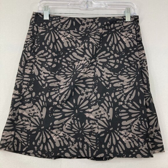New Ripskirt Hawaii Small Charcoal Gray Floral Active Wrap Skirt Vacation Beach - Picture 1 of 10